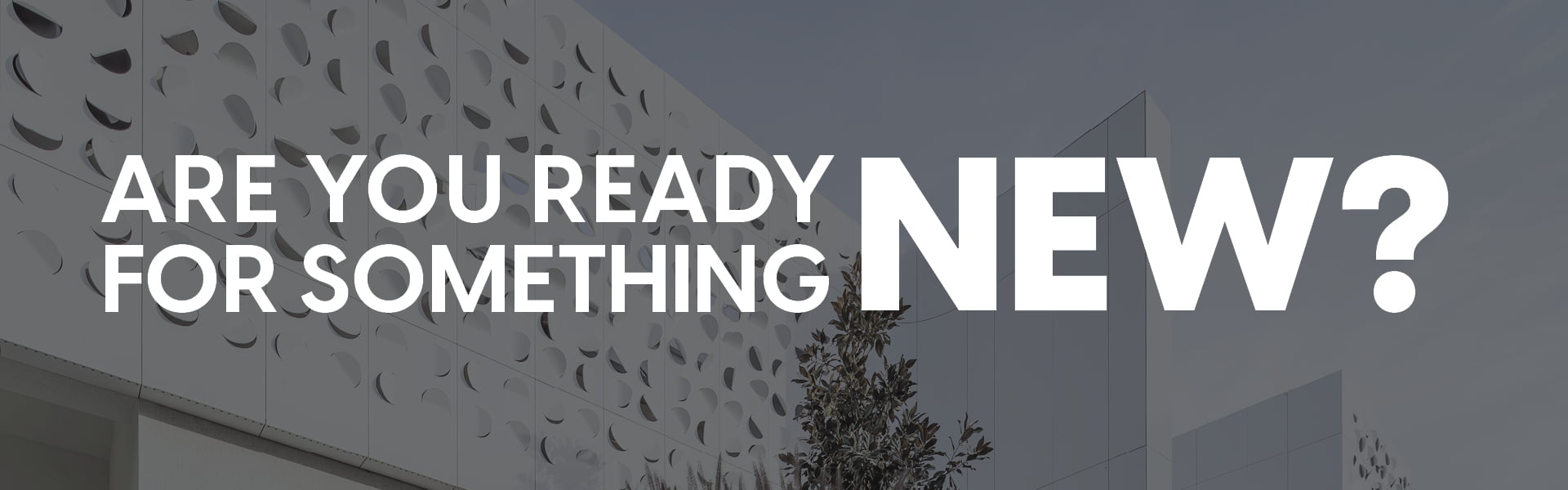 ARE YOU READY FOR SOMETHING NEW?
